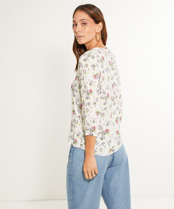 Blusa Cuello Mao Estampada