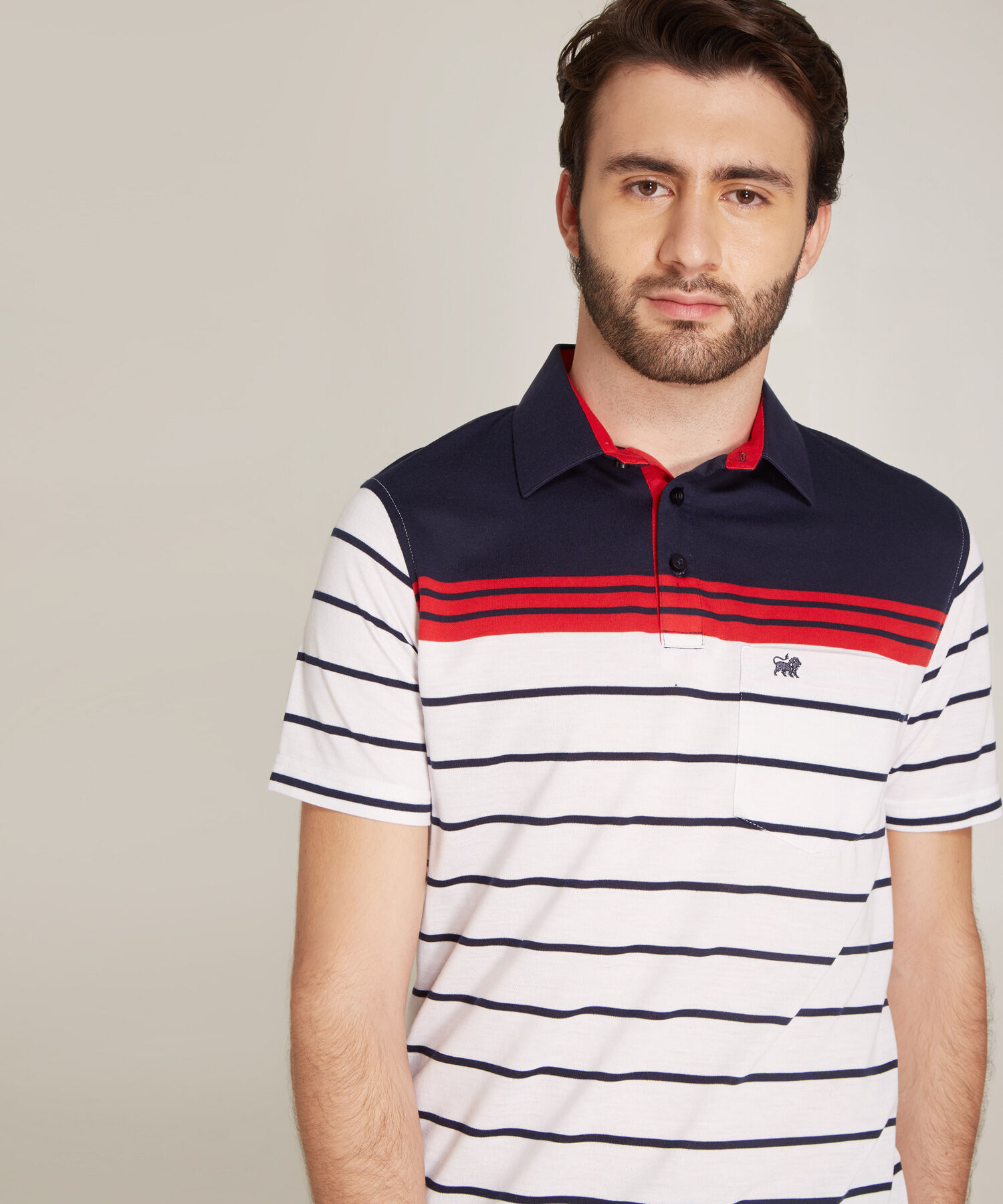 Polo Cuello Duro Rayas