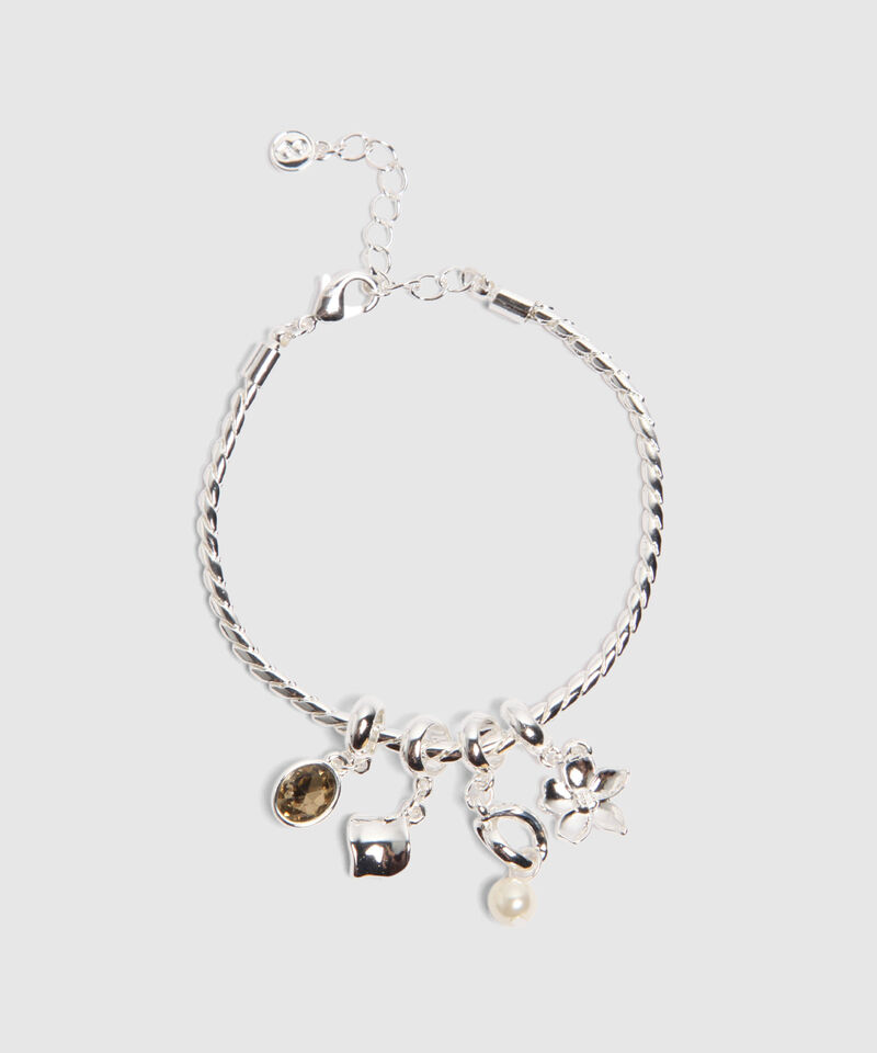 Pulsera Cadena Trenzada Con Dijes Charms Mujer