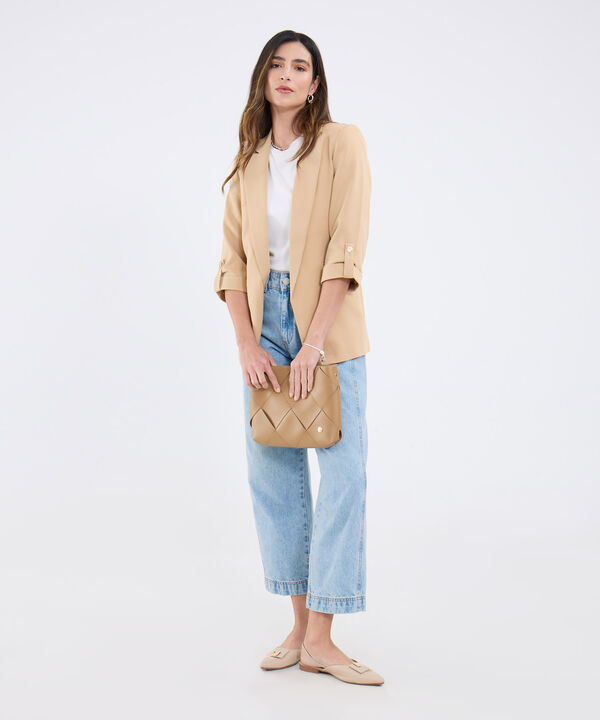 Blazer Unicolor Con Solapa image number null