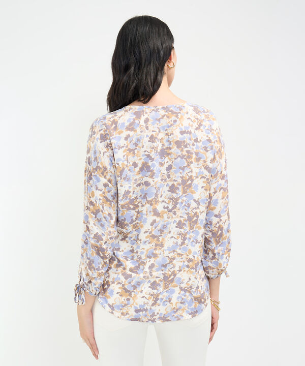 Blusa Estampado Floral de Manchas