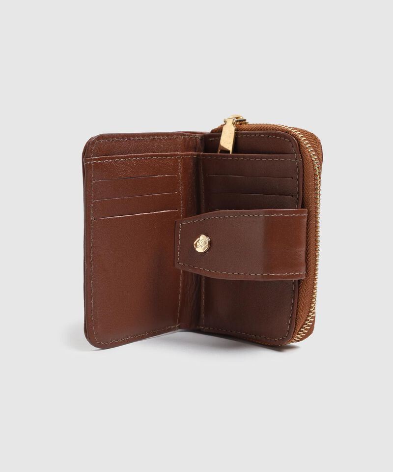 Billetera Plegable Con Cierre Para Mujer