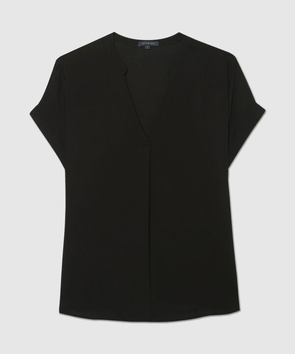 Blusa Manga Corta Unicolor
