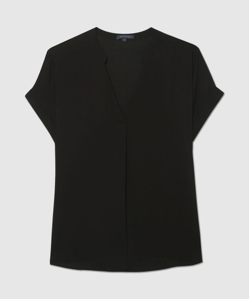 Blusa Manga Corta Unicolor