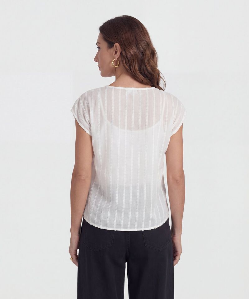 Blusa Unicolor Con Top Interno 