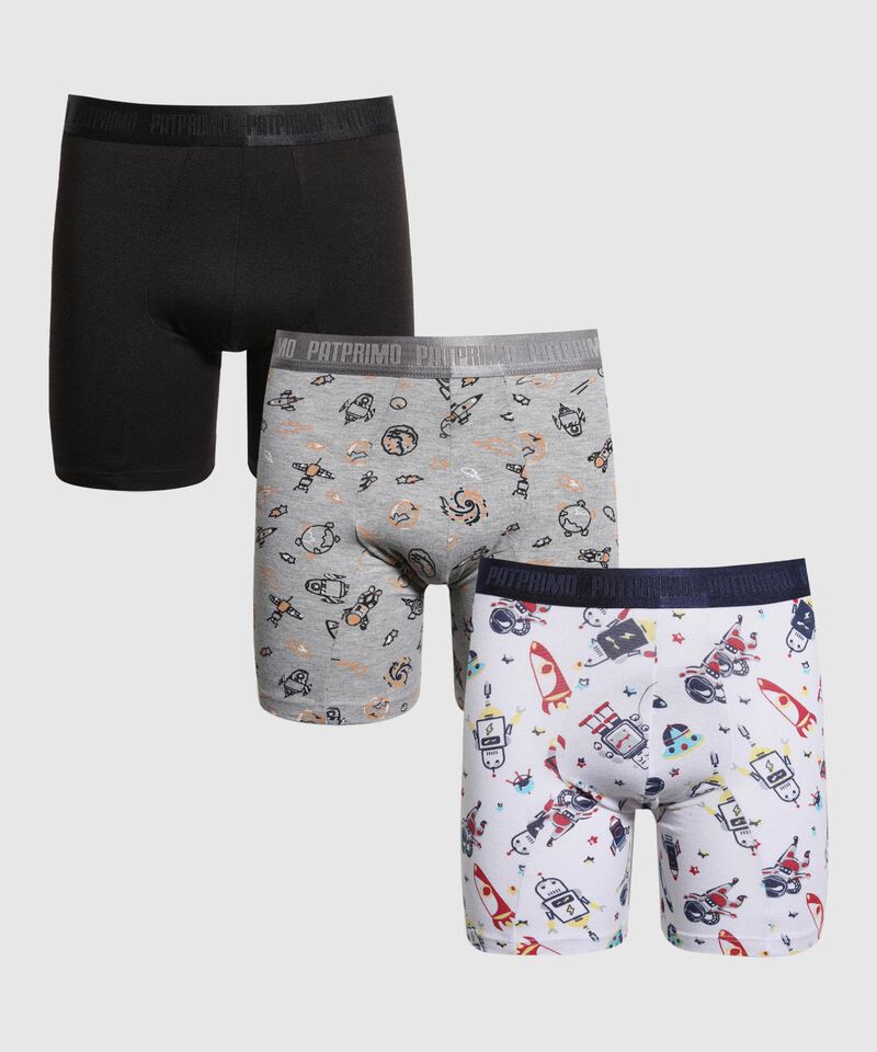 Pantaloncillo Pack X3 Boxer Medio En Algodón