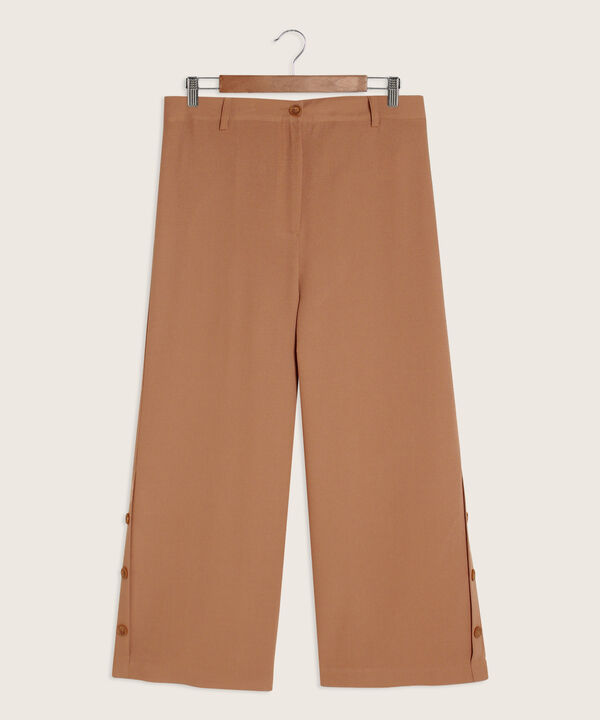Pantalón Palazzo Con Botones En Bota
