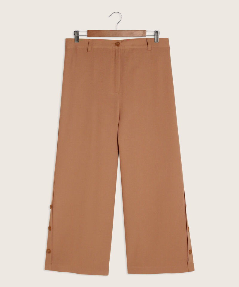 Pantalón Palazzo Con Botones En Bota