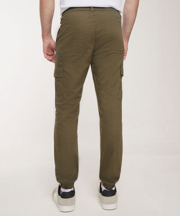 Pantalón Jogger Tipo Cargo Unicolor, Safari Soft Línea Moda