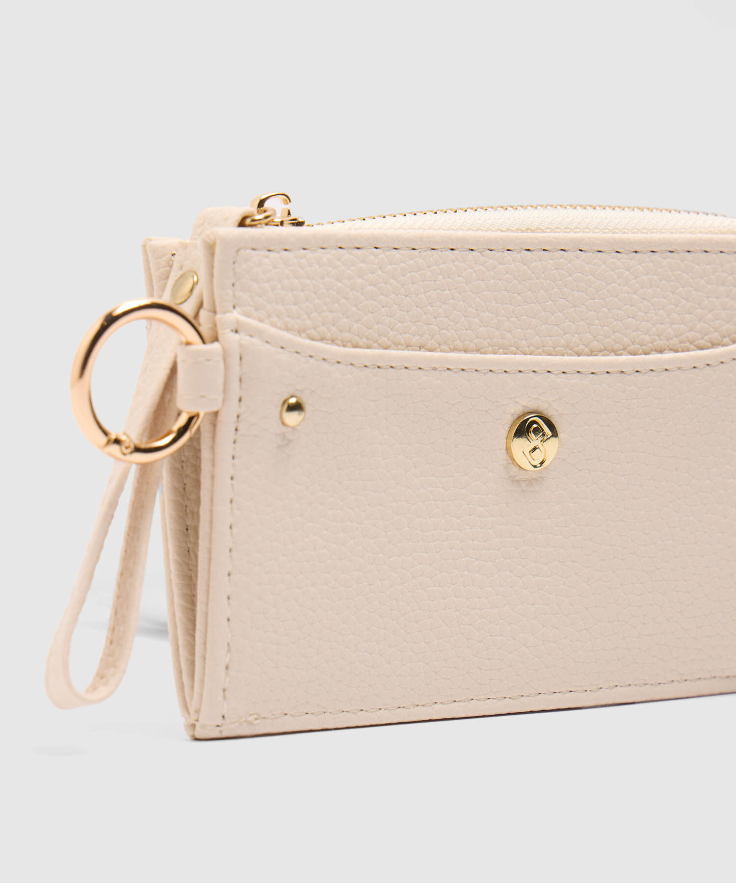 Billetera Con Llavero Y Textura Para Mujer