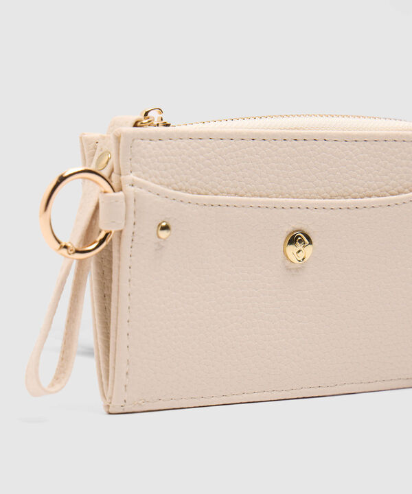 Billetera Con Llavero Y Textura Para Mujer