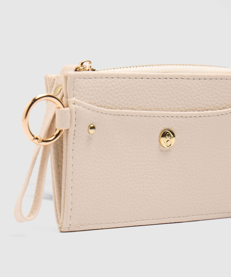 Billetera Con Llavero Y Textura Para Mujer