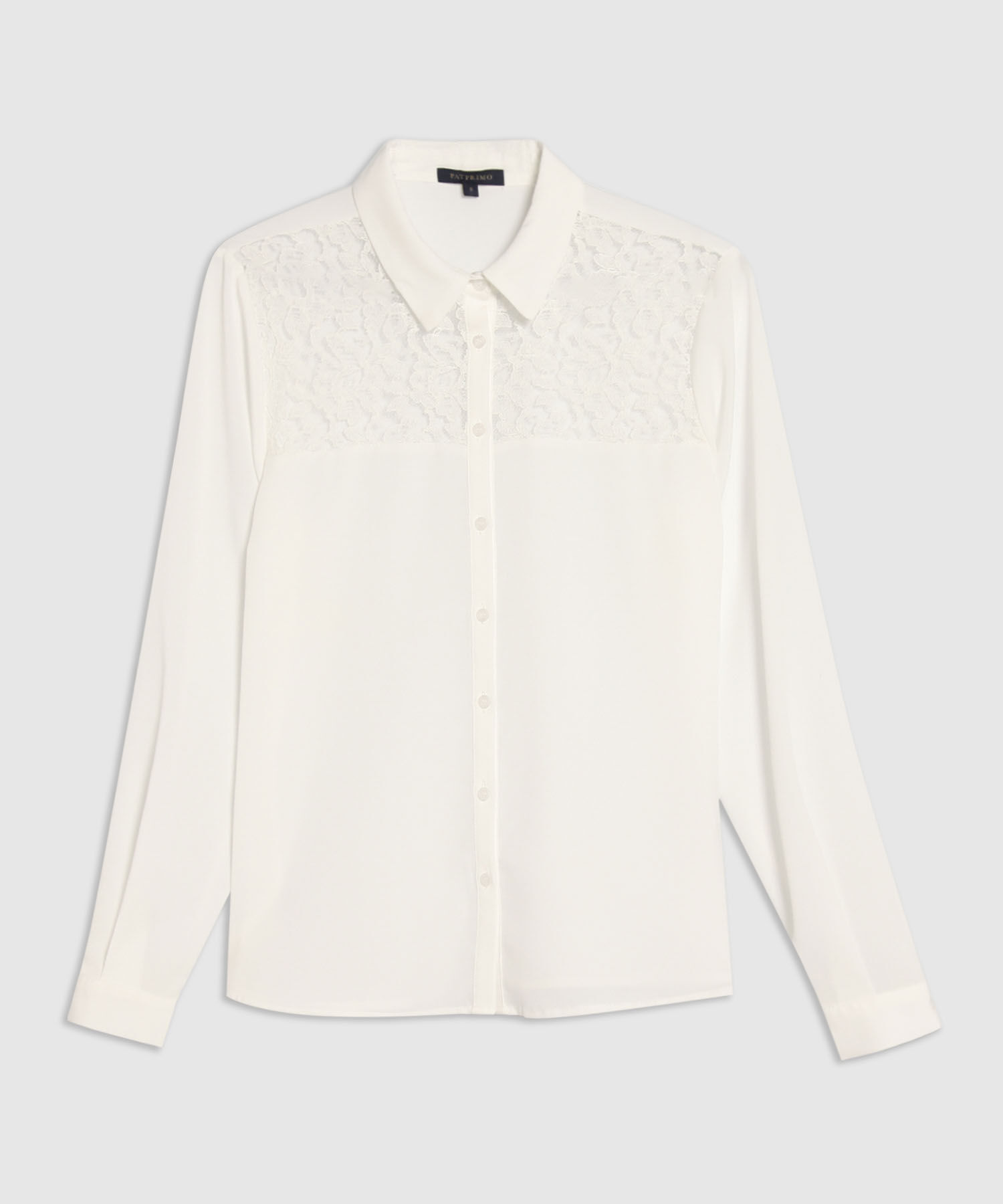 Camisa de blonda manga larga discount