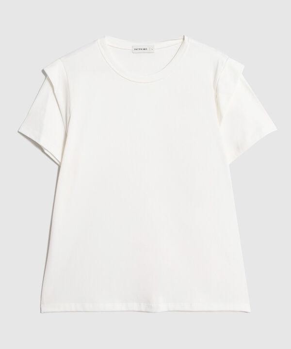 Camiseta Para Mujer Hombro Caído Minimalista y Versátil image number null