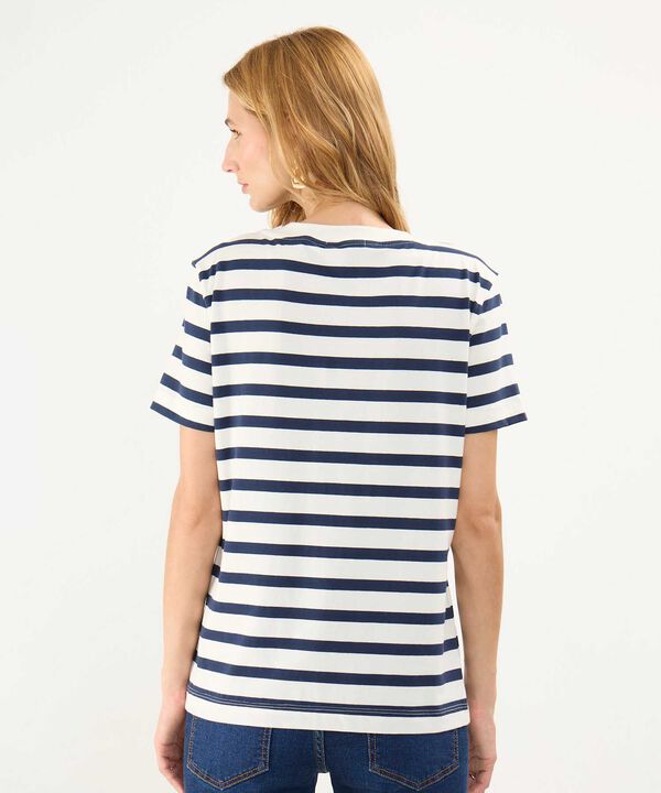 Camiseta a Rayas con Botones