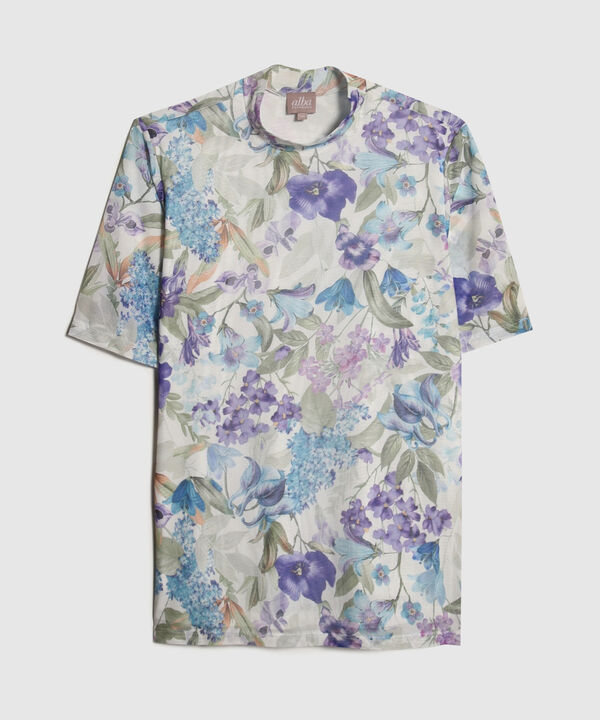 Camiseta Estampada Cuello Alto