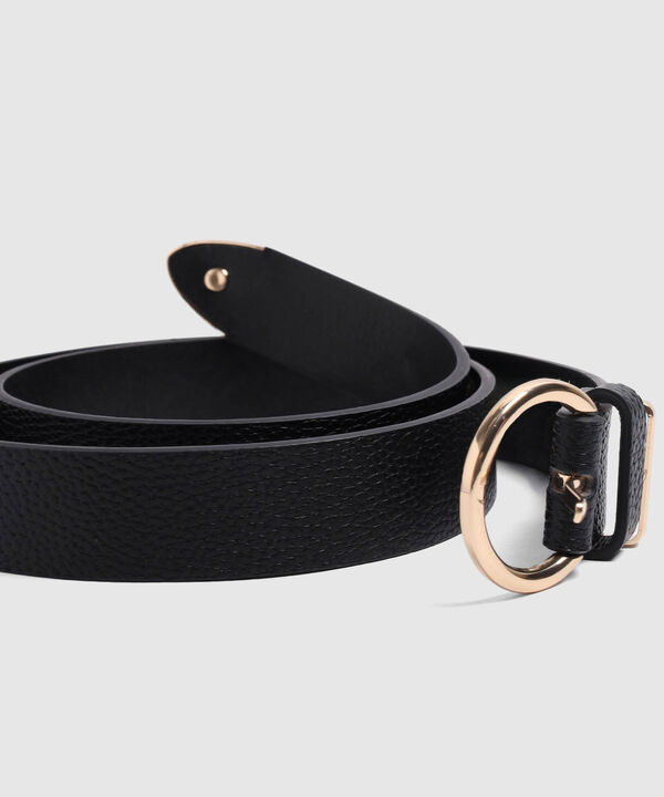 Cinturón Banda Fina Hebilla Argolla Elegante Mujer image number null