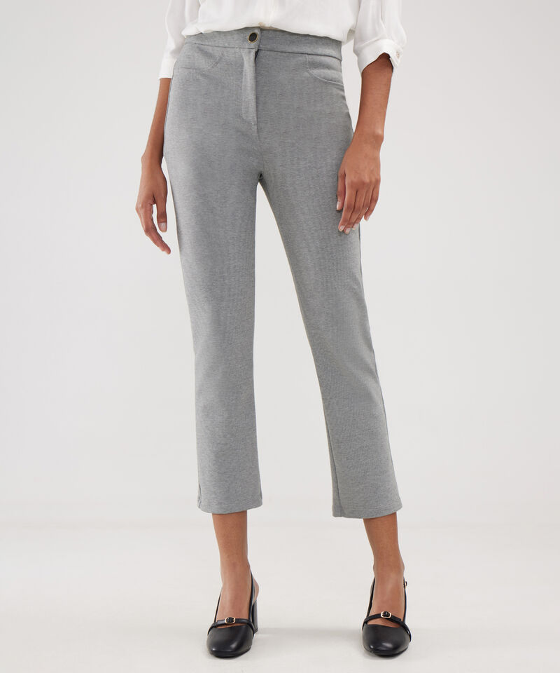 Leggins Unicolor Con Cierre Botón