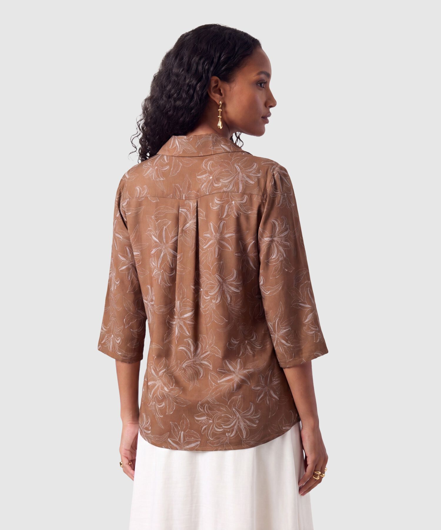 Blusa Manga Tres Cuartos Para Mujer