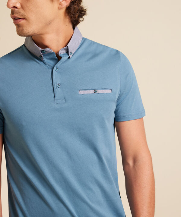 Polo Cuello Maquina Button Down, Slim Fit