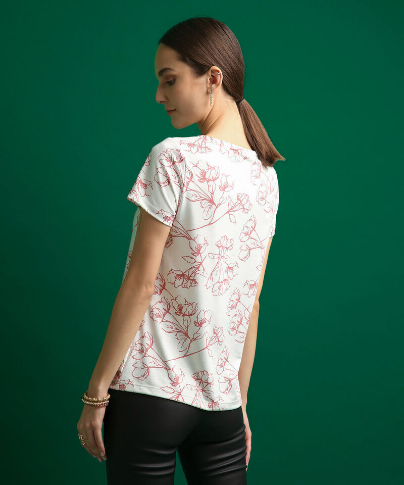 Camiseta Manga Corta Cuello Redondo Estampada