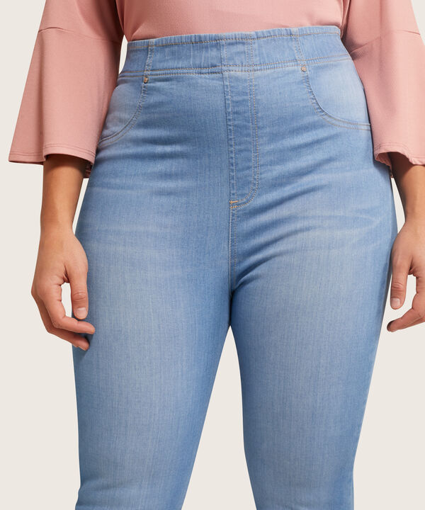 Leggins Tipo Jean  Tono Azul Medio Claro