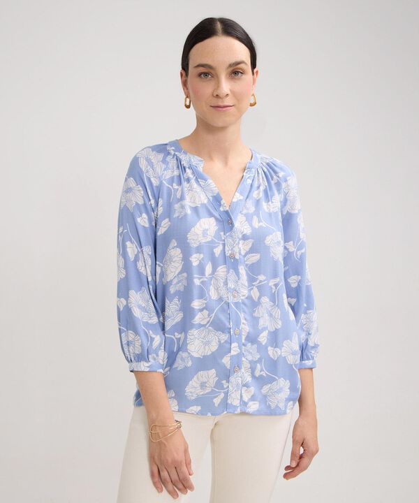 Blusa Manga Tres Cuartos Cuello Neru  Estampada image number null