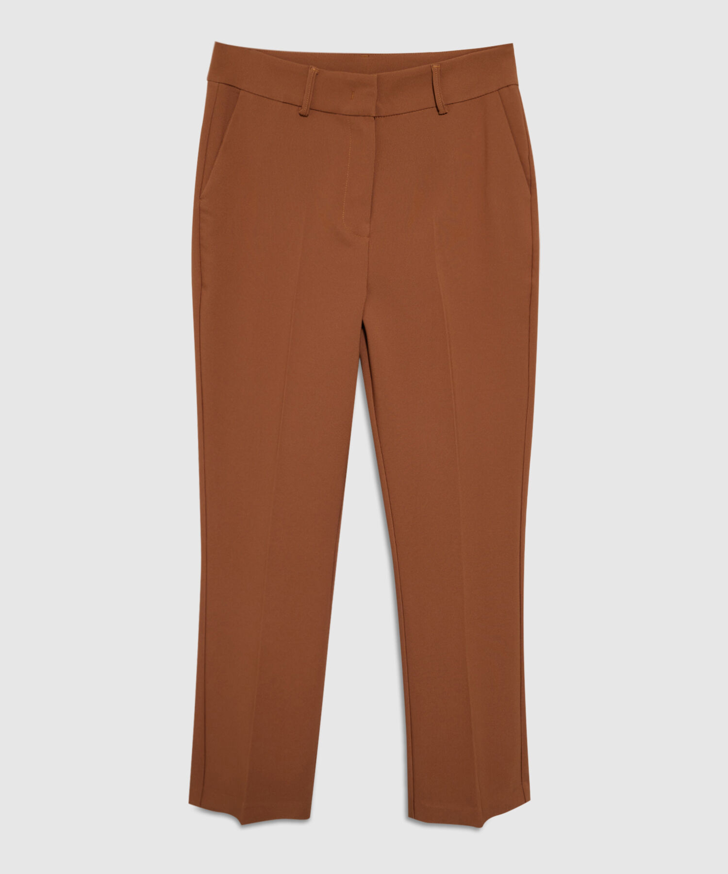 Pantalón Fluido Con Prenses