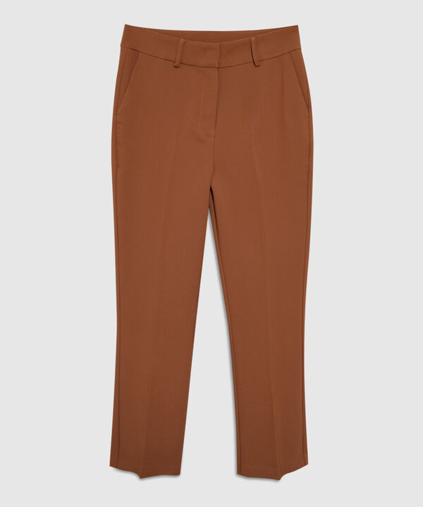 Pantalón Fluido Con Prenses