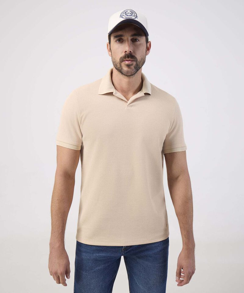 Polo Texturizado unicolor Para Hombre