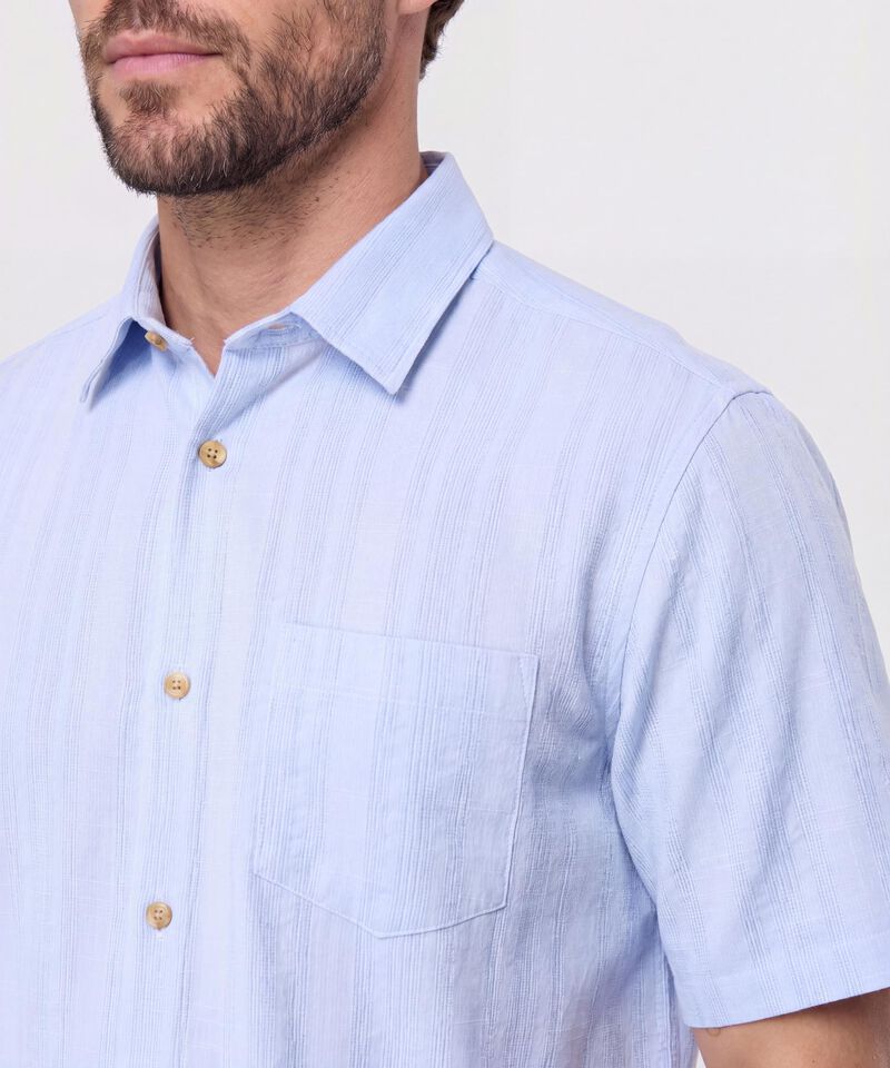 Camisa Manga Corta Texturizada para Hombre