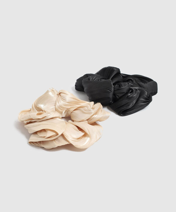 Set De Mo&ntilde;as Scrunchies Unicolor Para Mujer image number null