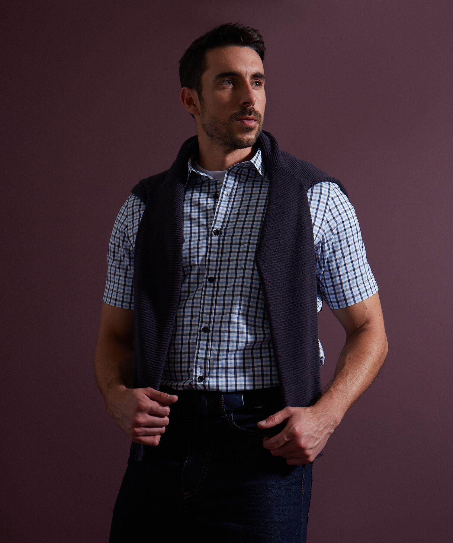 Camisa a Cuadros Manga Corta