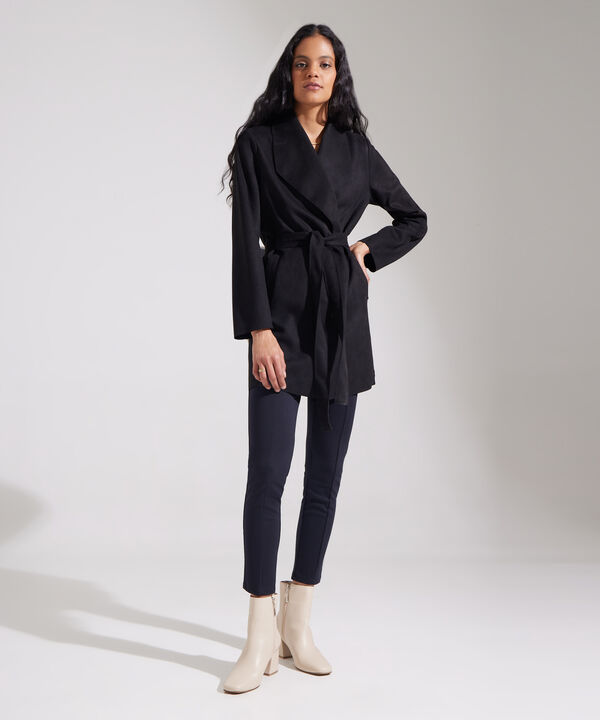 Chaqueta Unicolor Tipo Trench