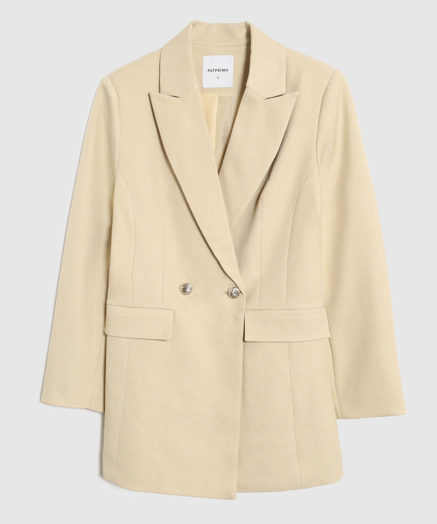 Blazer Doble Botonadura Y Solapa Para Mujer