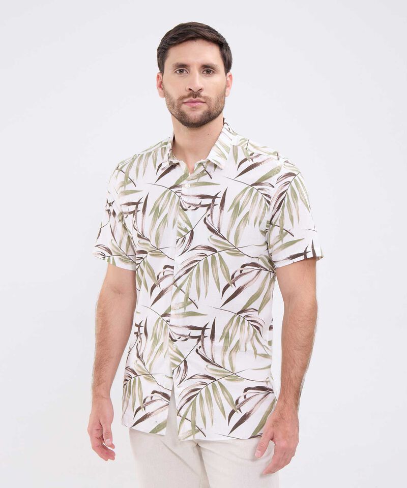 Camisa manga corta estampada para hombre