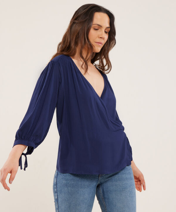 Blusa Manga 3/4 Puño De Anudar image number null