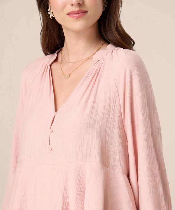 Blusa Con Ruedos Escalonados Para Mujer