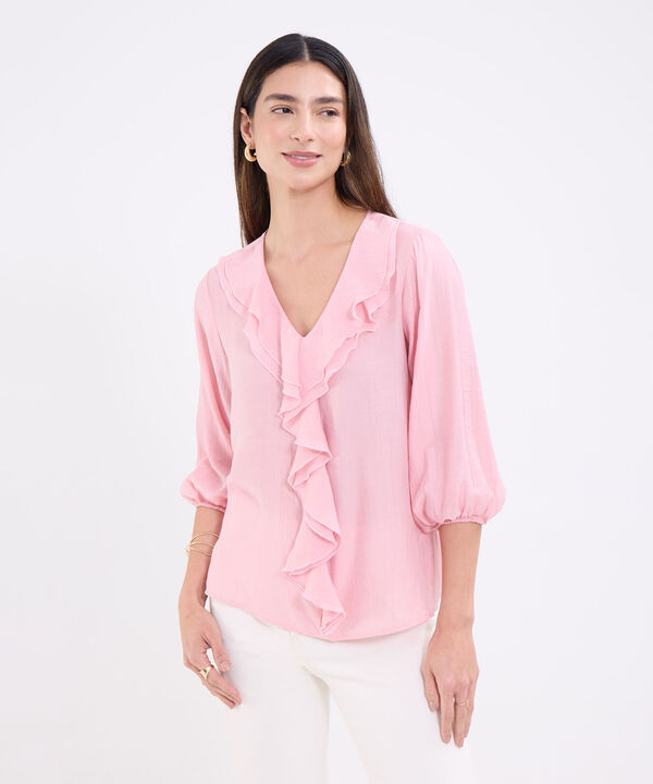 Blusa con boleros manga 3/4 para mujer image number null