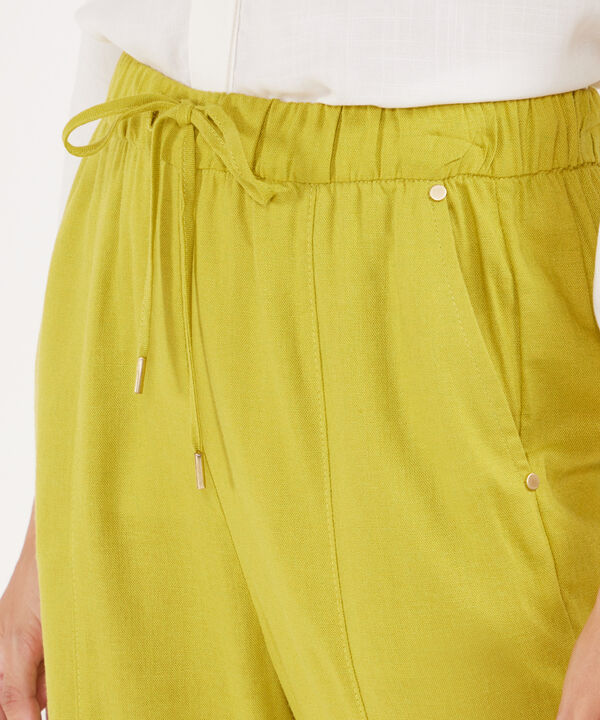 Pantalón Bota Recta En Lino image number null