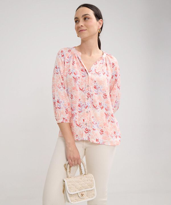 Blusa Manga Tres Cuartos Cuello Neru  Estampada image number null