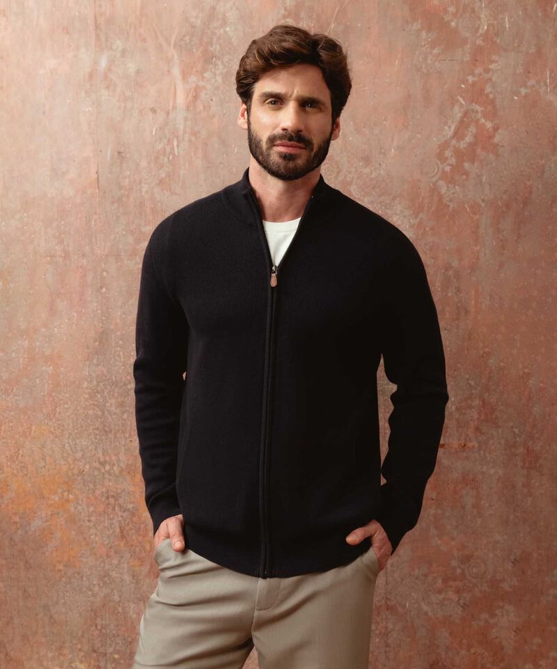 Buzo De Punto Con Cremallera Para Hombre