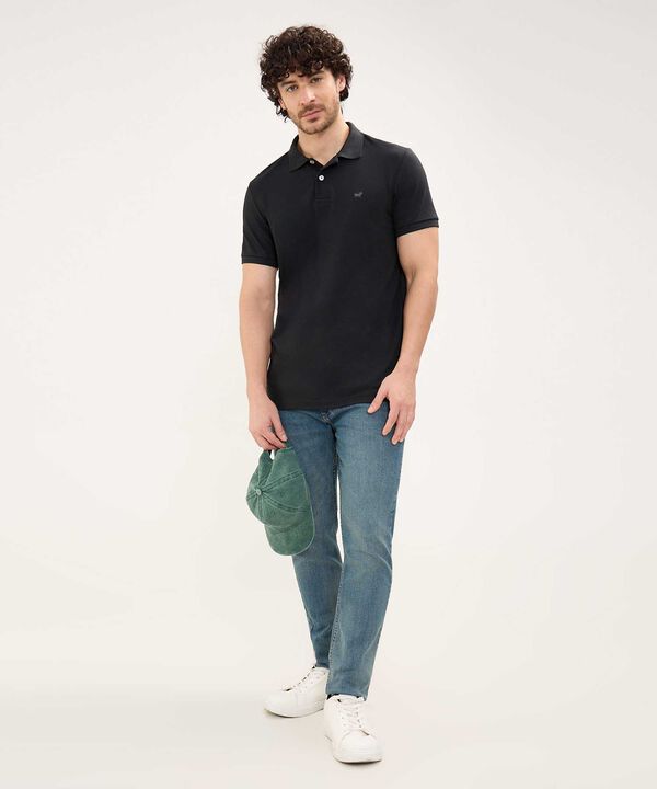 Polo Tejido Unicolor Cuello Y Puños Tejidos,Sin Bolsillo Con Hiladillo. image number null