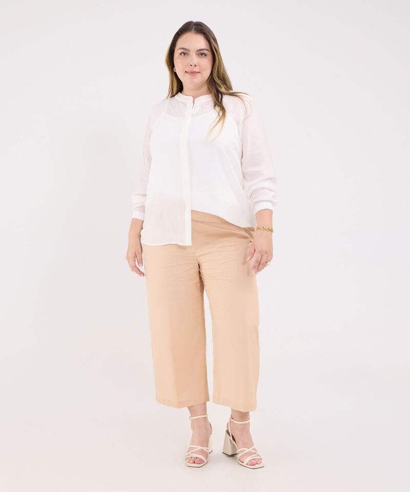 Blusa Texturizada Cuello Mao