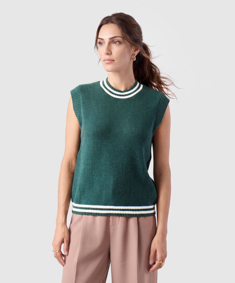 Chaleco Tejido De Punto Para Mujer