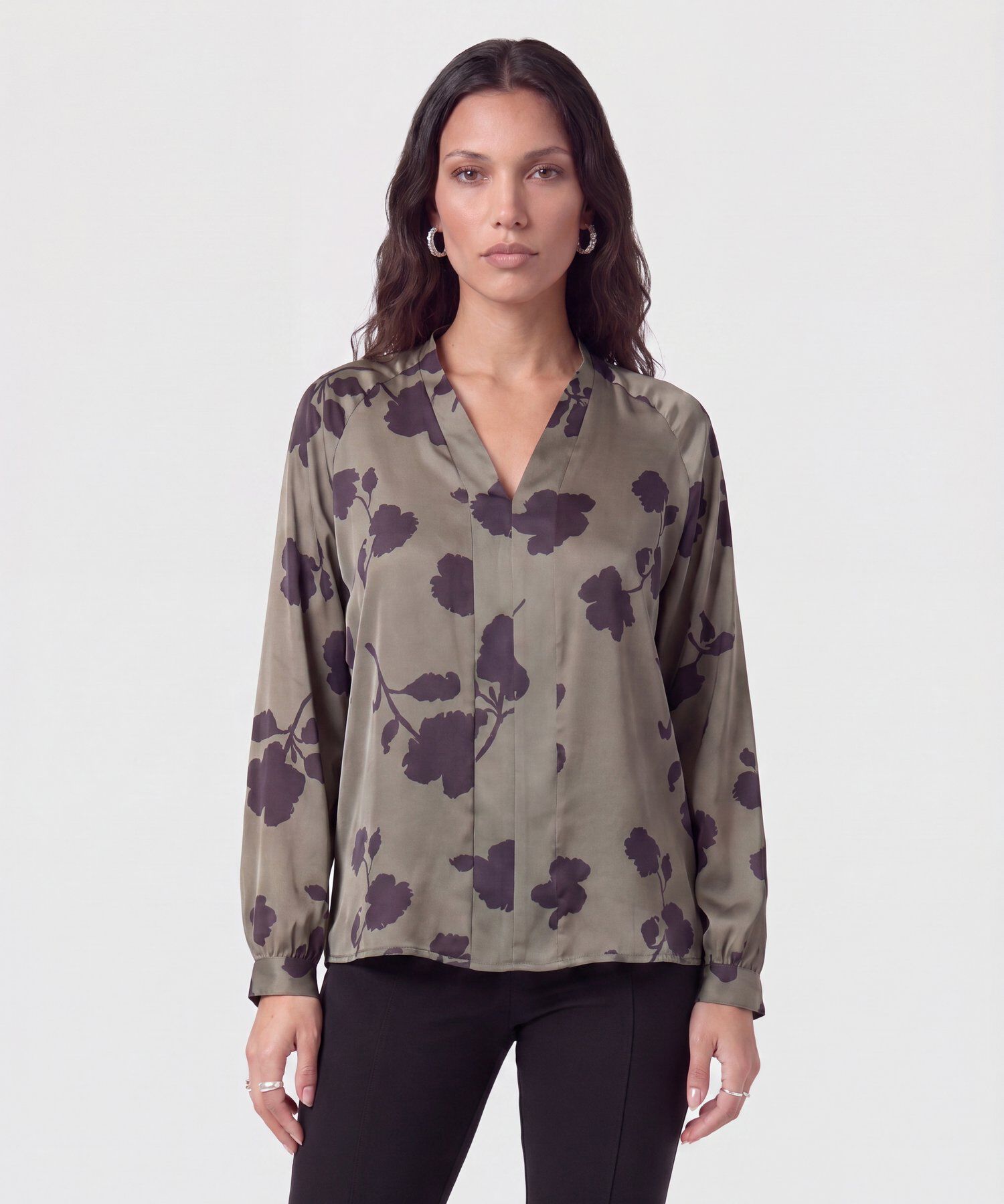 Blusa Estampada Manga Ragl&aacute;n Para Mujer