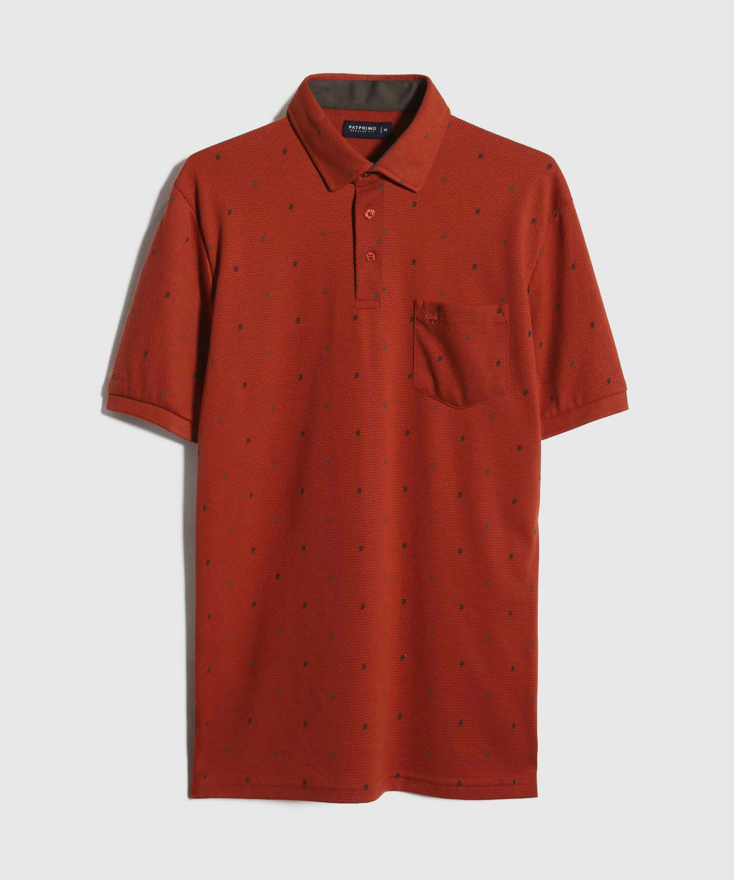 Polo Estampada Cuello Maquina