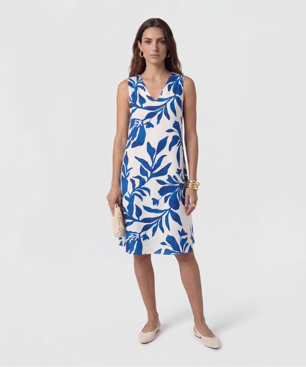 Vestido Corto Manga Sisa Cuello En V Mujer