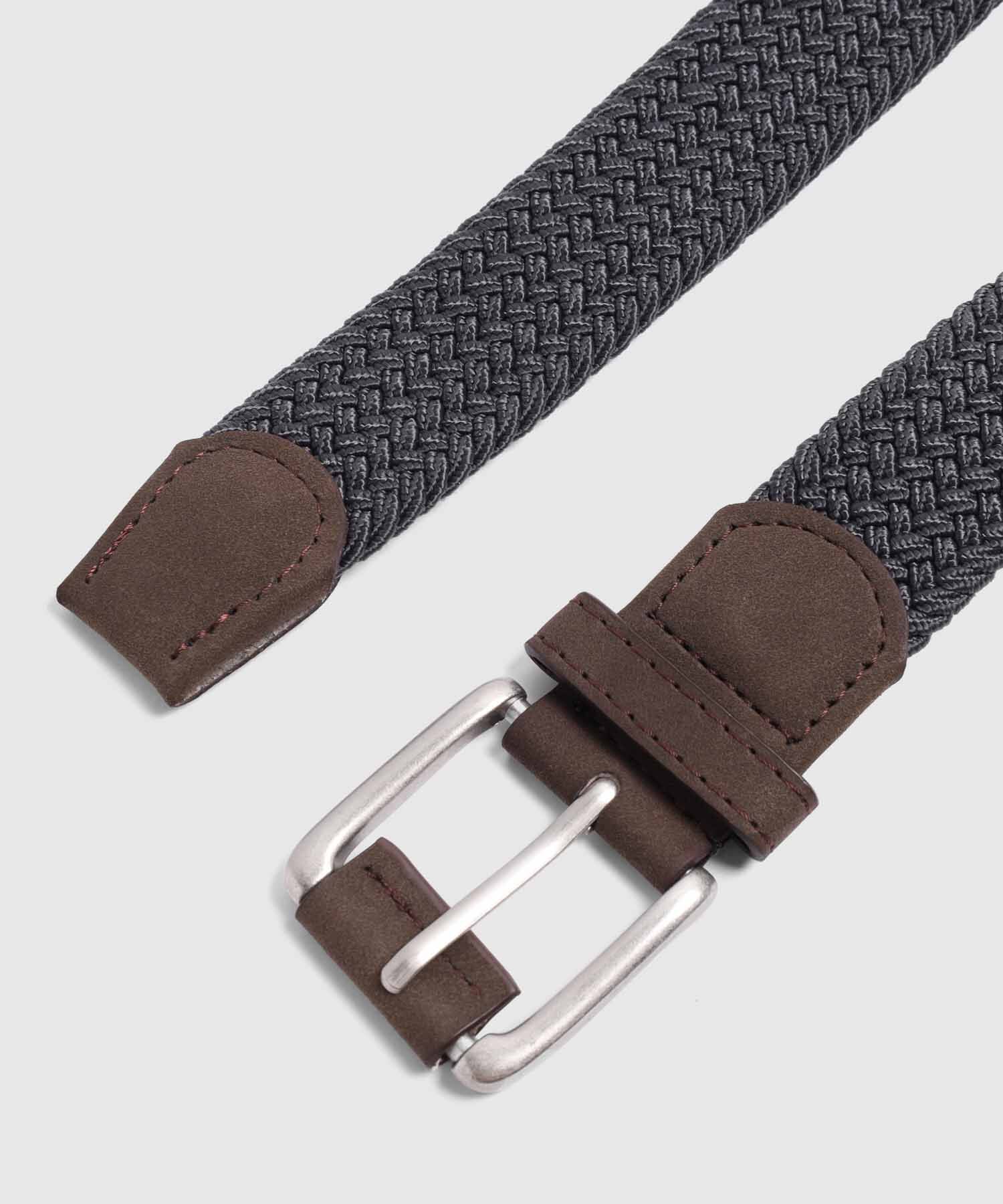 Cinturón Trenzado Elástico Diseño Compacto Para Hombre