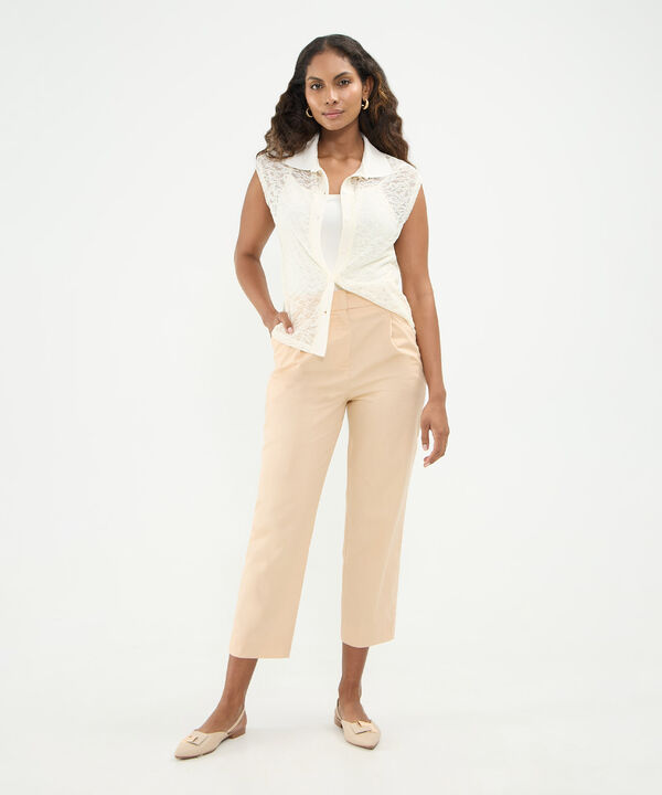 Pantalon Recto, Pretina Resortada En Posterior